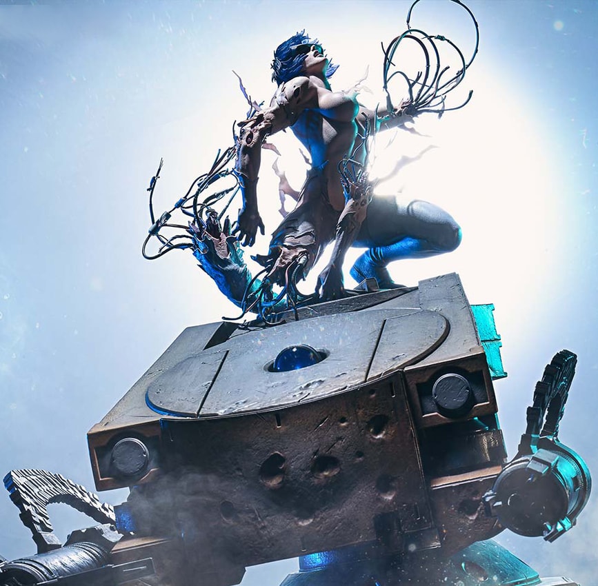 Ghost in the Shell Motoko Kusanagi VS Arachnida (Bonus Version) Statues - Prototype Shown View 5