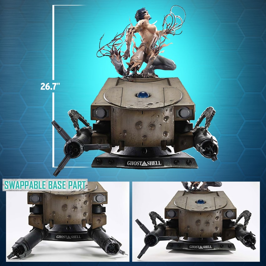 Ghost in the Shell Motoko Kusanagi VS Arachnida (Bonus Version) Statues - Prototype Shown View 2