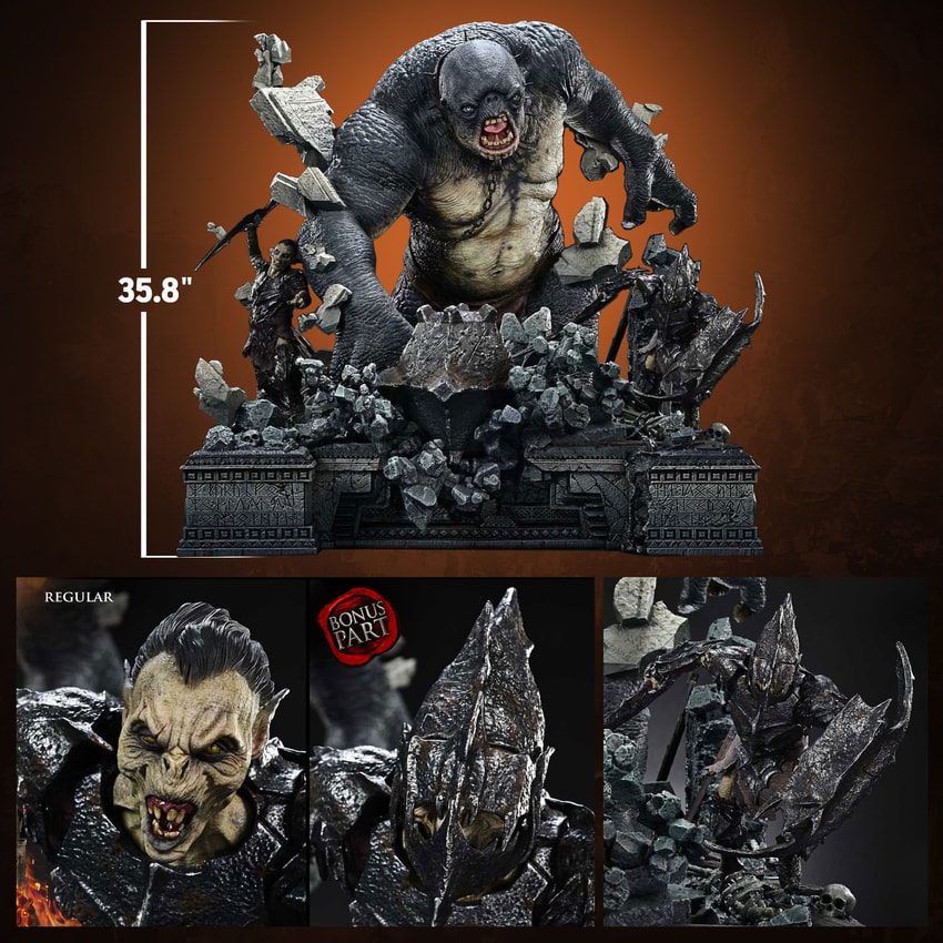 The Lord of the Rings Cave Troll of Moria (Bonus Version) Quarter Scale Statue - Prototype Shown View 2