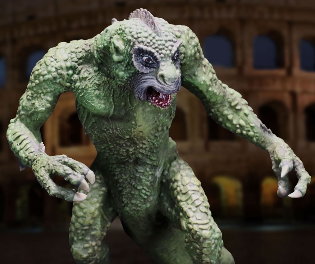 Ray Harryhausen Ymir Colosseum Showdown Statues - Prototype Shown View 3