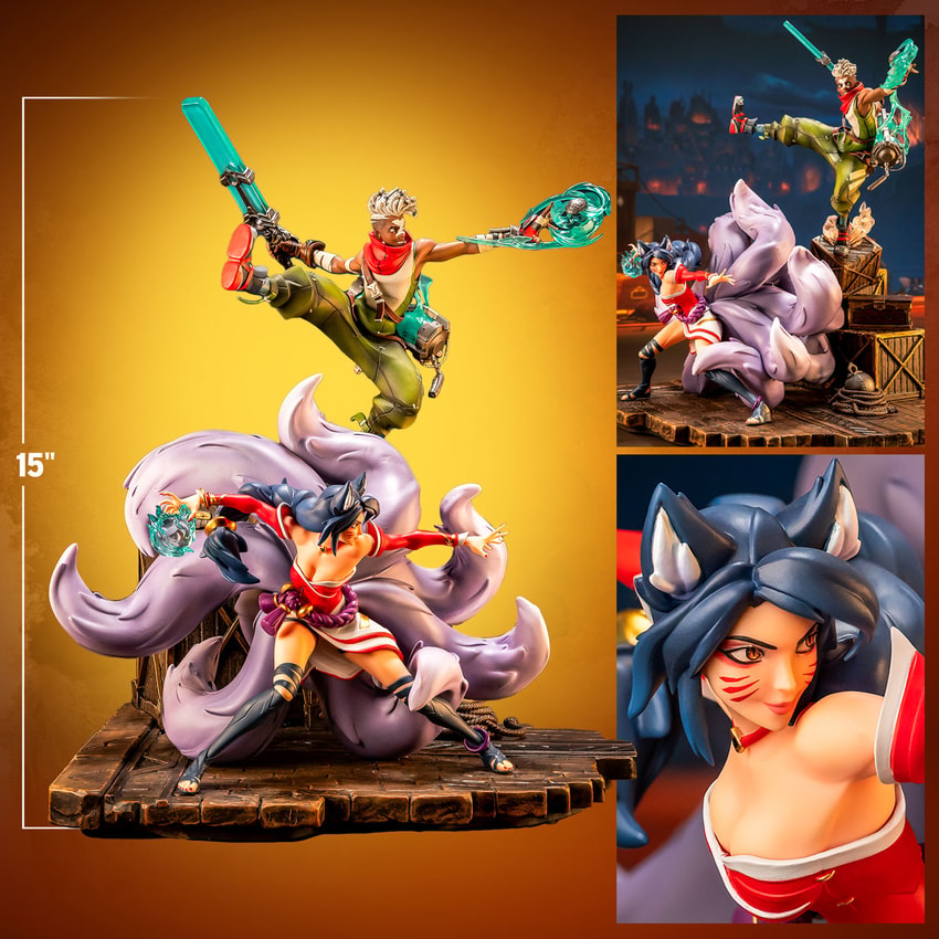 League of Legends 2XKO: Ekko & Ahri 1:10 Scale Statue - Prototype Shown View 2