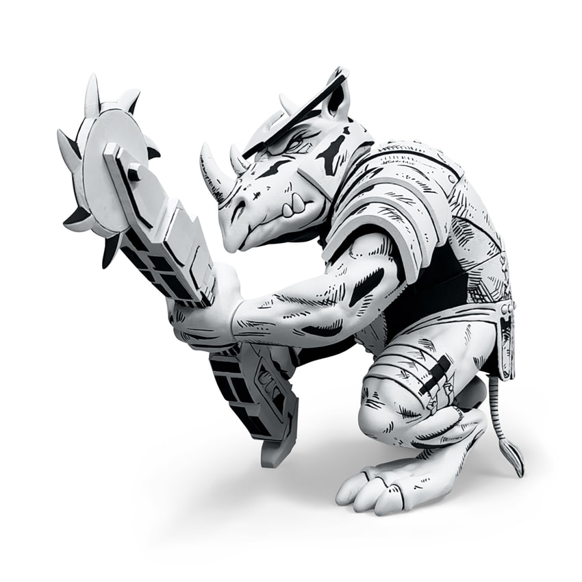 Teenage Mutant Ninja Turtles Bebop & Rocksteady (Black & White Edition) Vinyl Collectible - Prototype Shown View 5