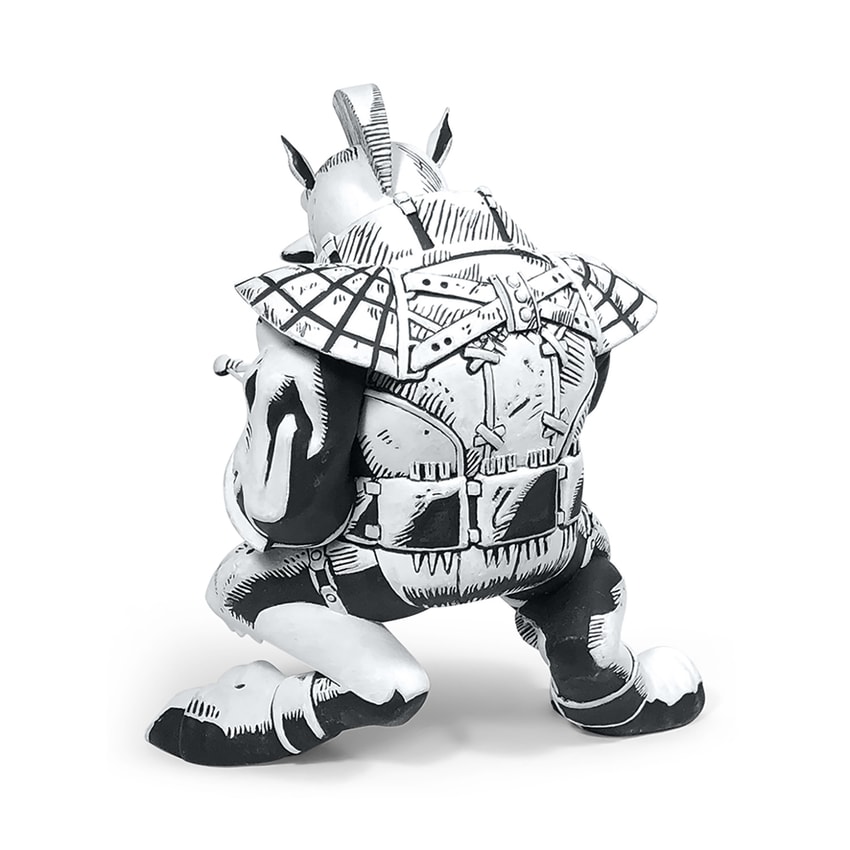 Teenage Mutant Ninja Turtles Bebop & Rocksteady (Black & White Edition) Vinyl Collectible - Prototype Shown View 6