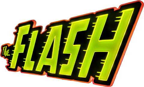 DC Comics Vintage The Flash LED Logo Light (Small) Wall Light - Prototype Shown View 6