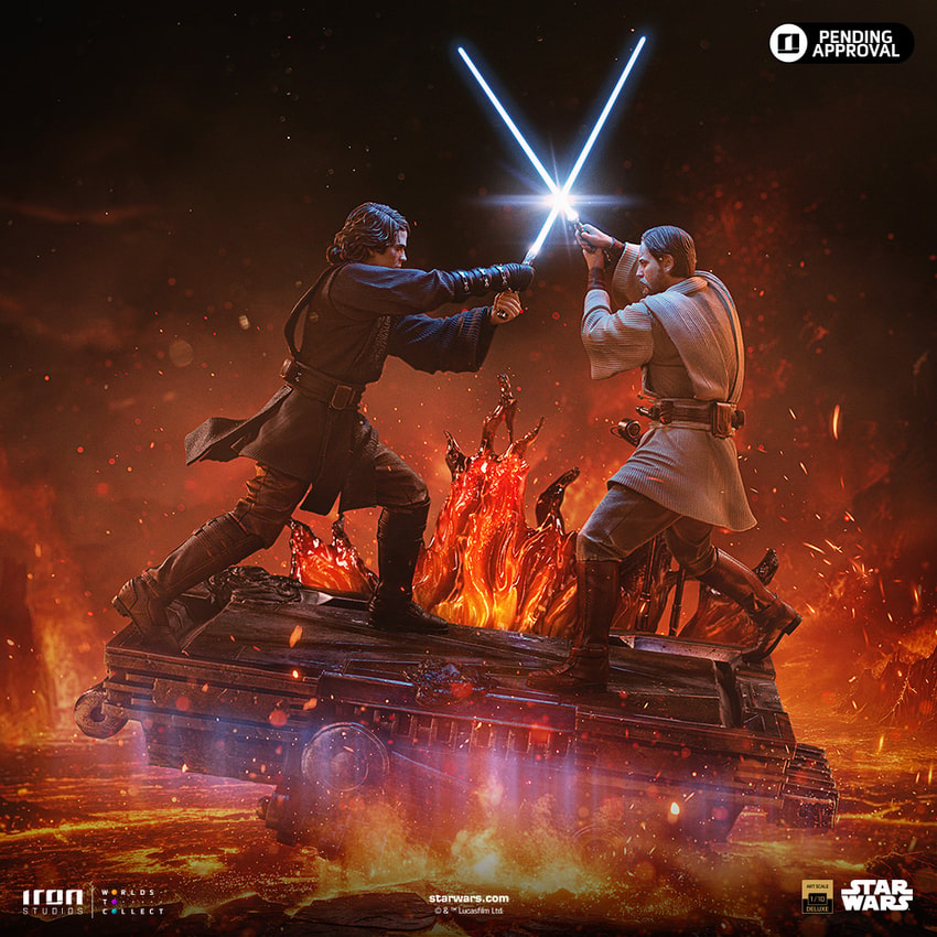 Star Wars Anakin vs Obi-Wan Deluxe 1:10 Scale Statue - Prototype Shown View 1