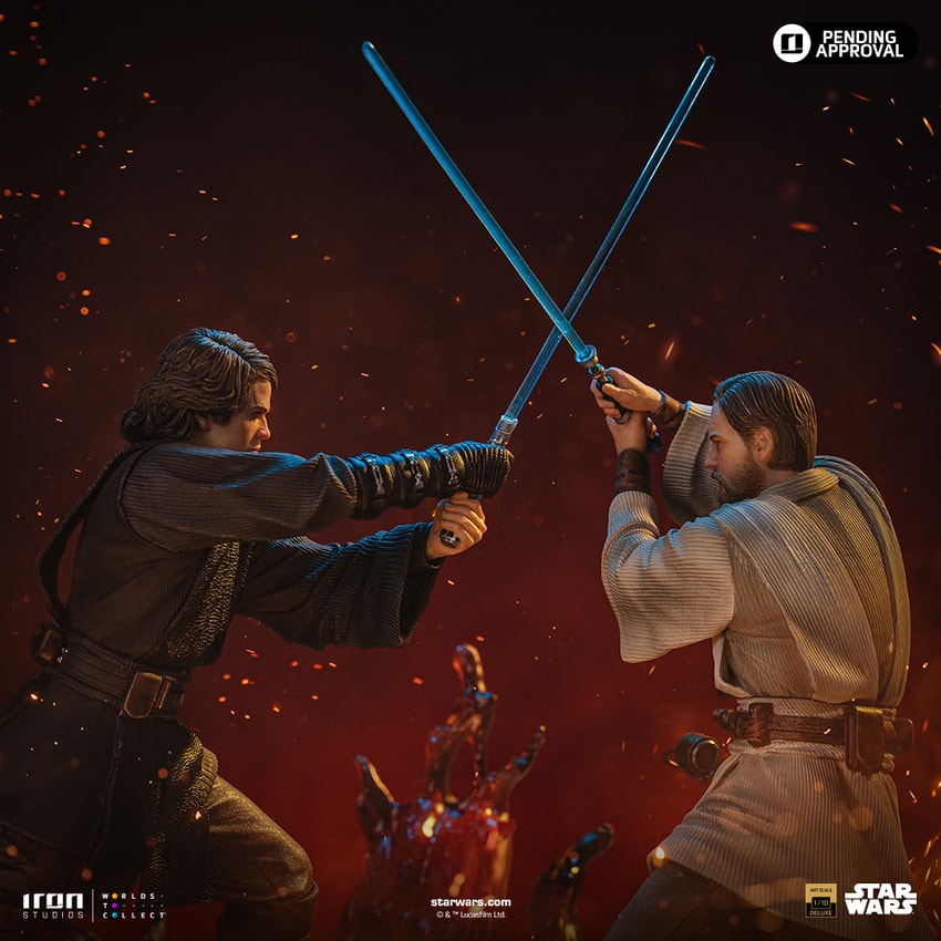 Star Wars Anakin vs Obi-Wan Deluxe 1:10 Scale Statue - Prototype Shown View 3