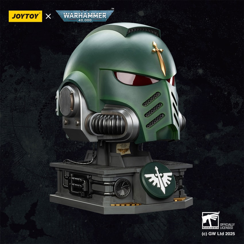Warhammer 40K Dark Angels MkX Helmet & Display Stand Prop Replica - Prototype Shown View 1