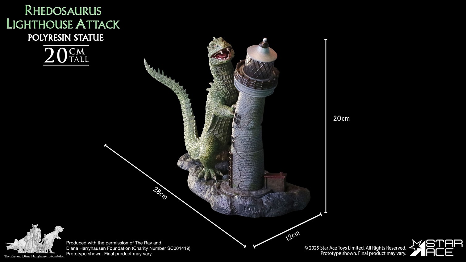 Ray Harryhausen Rhedosaurus Lighthouse Attack Statues - Prototype Shown View 6
