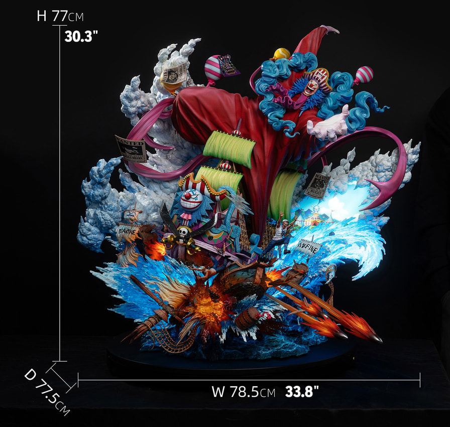One Piece New Yonko Buggy Statues - Prototype Shown View 2