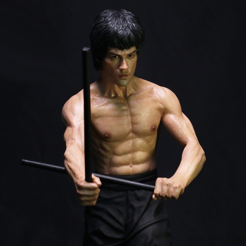 Bruce Lee Bruce Lee (Kali Sticks Fight) Deluxe Statues - Prototype Shown View 3