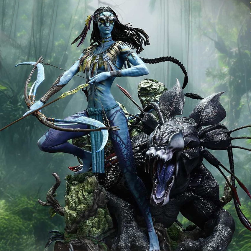 AVATAR Neytiri & Thanator (Deluxe Bonus Version) Quarter Scale Statue - Prototype Shown View 4