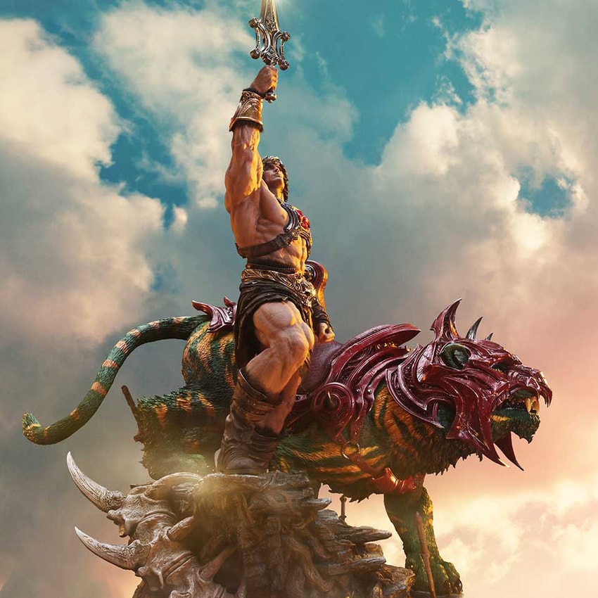Masters of the Universe He-Man & Battle Cat (Ultimate Version) Quarter Scale Statue - Prototype Shown View 4