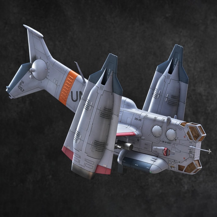 Evangelion YAGR-3B UNAF Close Air Support VTOL Aircraft (Pre-Painted Finished Model Version) Model Kit - Prototype Shown View 6