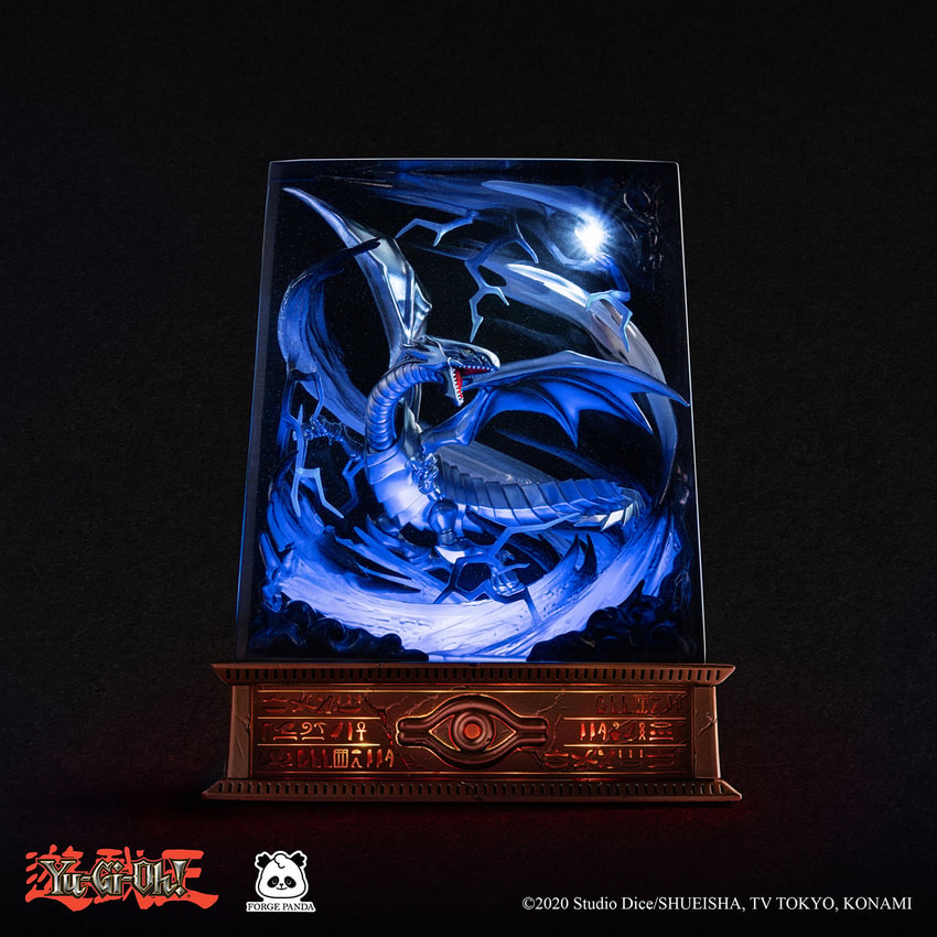 Yu-Gi-Oh! Blue-Eyes White Dragon Diorama LED Collectible Lamp - Prototype Shown View 1