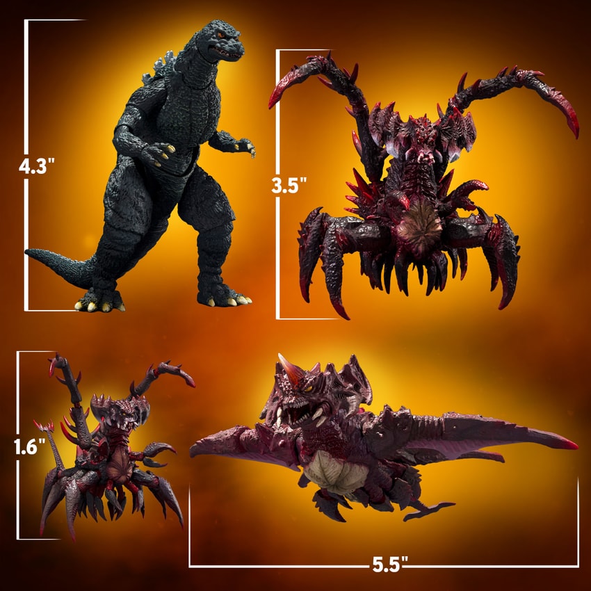 Godzilla Jr & Destoroyah Evolution Set Action Figure by Tamashii