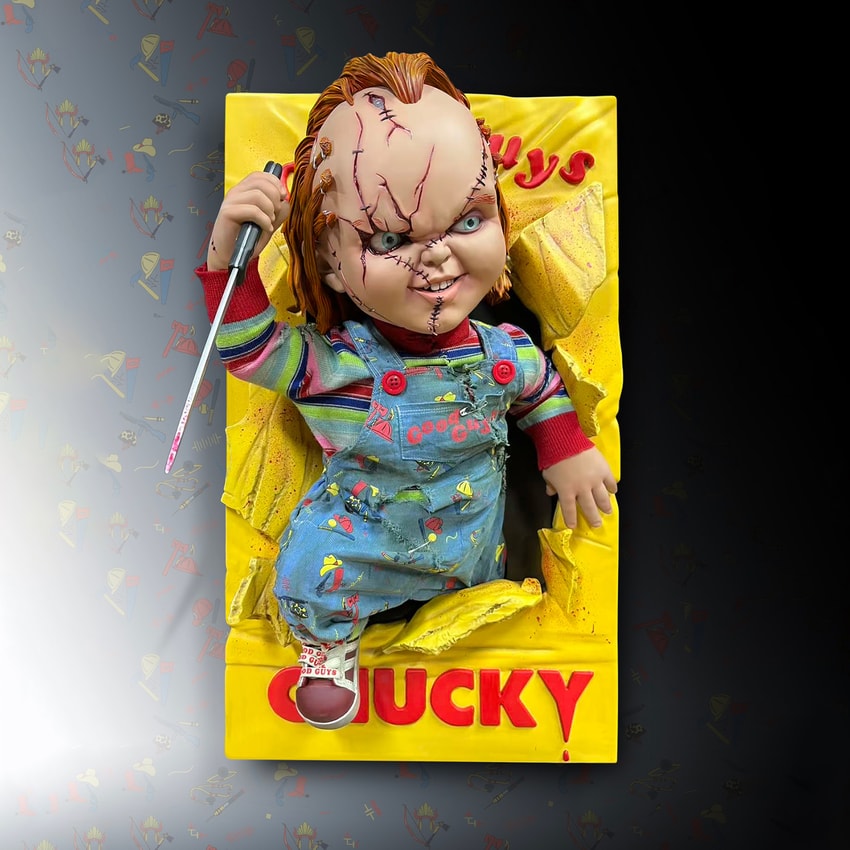 Child's Play Chucky Half-Scale Wall Sculpture Wall Decor - Prototype Shown View 2