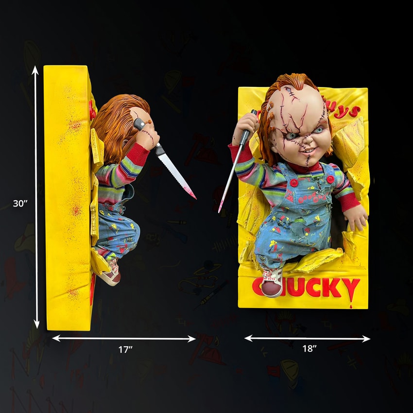 Child's Play Chucky Life-Size Wall Sculpture Wall Decor - Prototype Shown View 2