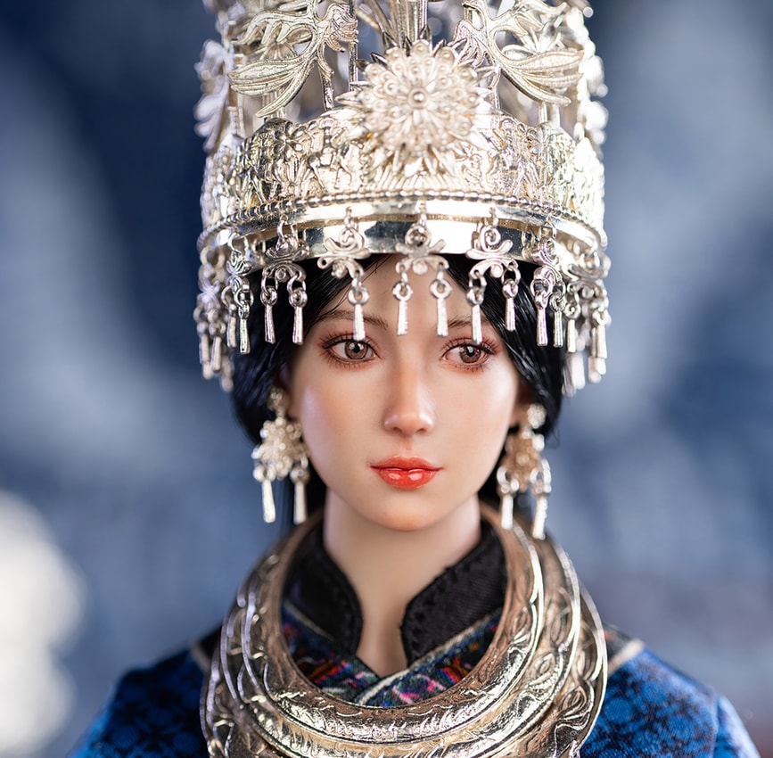 TBLeague The Miao of China’s 56 Ethnic Groups (Blue) Sixth Scale Figure - Prototype Shown View 5