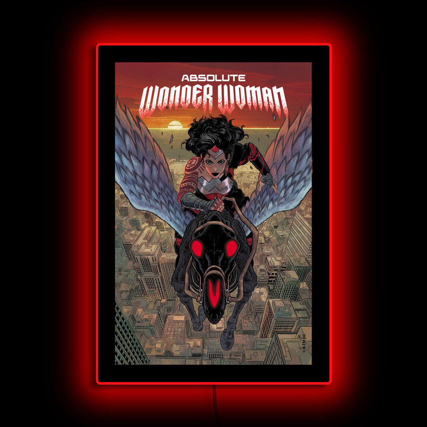 DC Comics Absolute Wonder Woman LED Poster (Large) Wall Light - Prototype Shown View 1