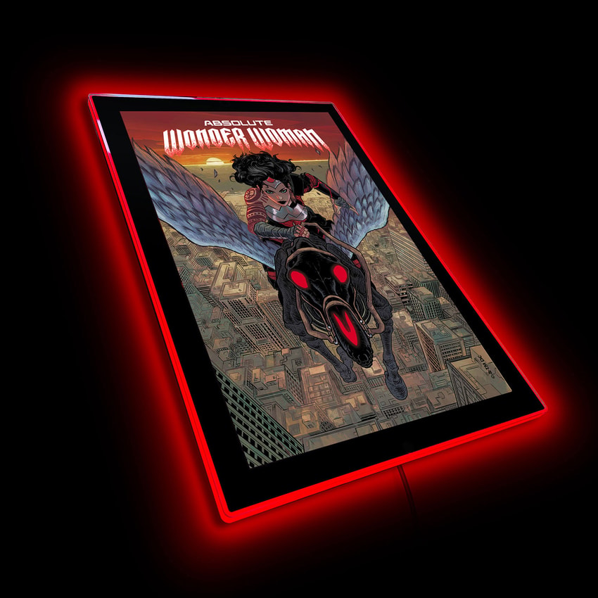 DC Comics Absolute Wonder Woman LED Poster (Large) Wall Light - Prototype Shown View 3