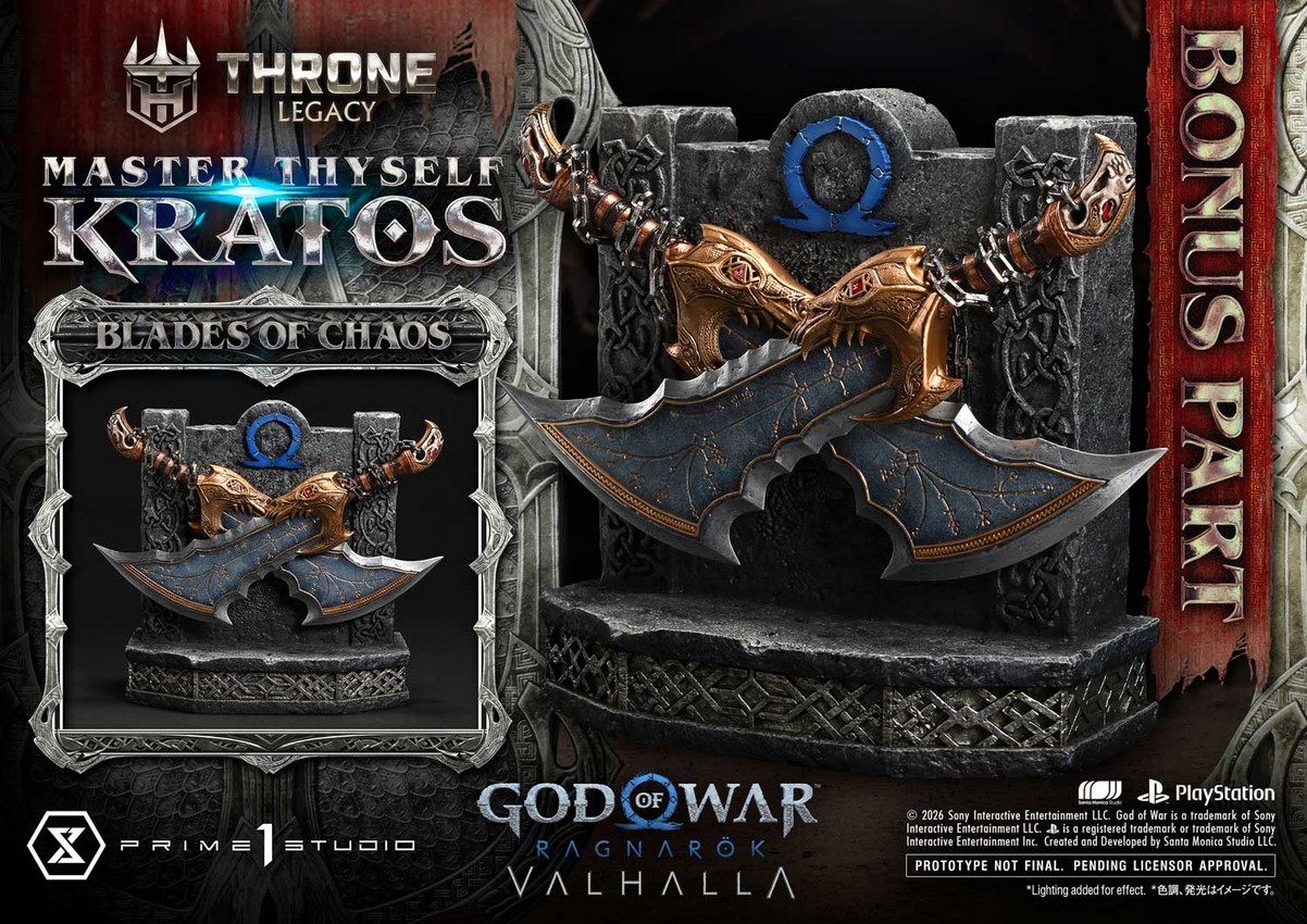 God of War Master Thyself Kratos (Bonus Version) 1:3 Scale Statue - Prototype Shown View 6