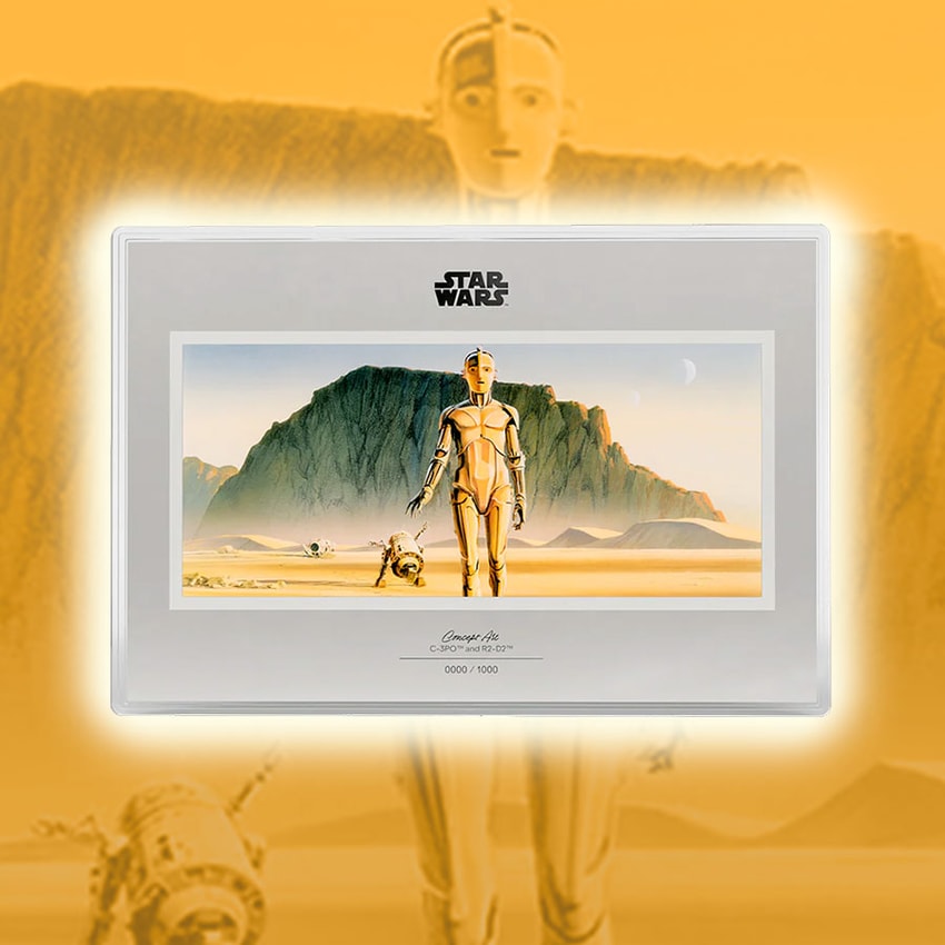 Star Wars C-3PO™ and R2-D2™ Foil Silver Collectible - Prototype Shown View 1