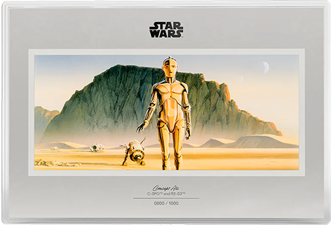 Star Wars C-3PO™ and R2-D2™ Foil Silver Collectible - Prototype Shown View 6
