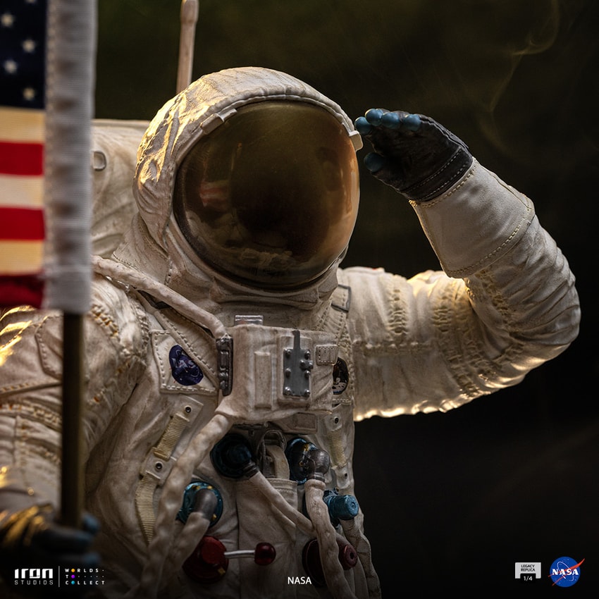 NASA Apollo 11 Astronaut Quarter Scale Statue - Prototype Shown View 5