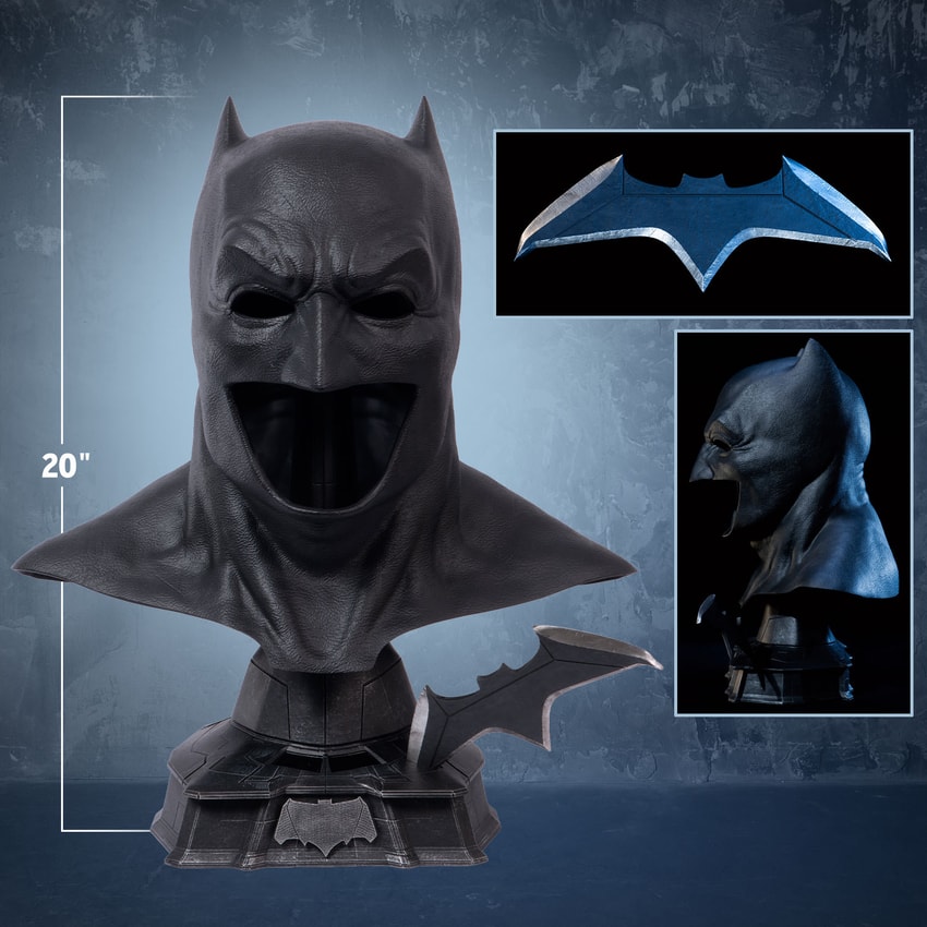 DC Comics Batman Cowl Prop Replica - Prototype Shown View 2
