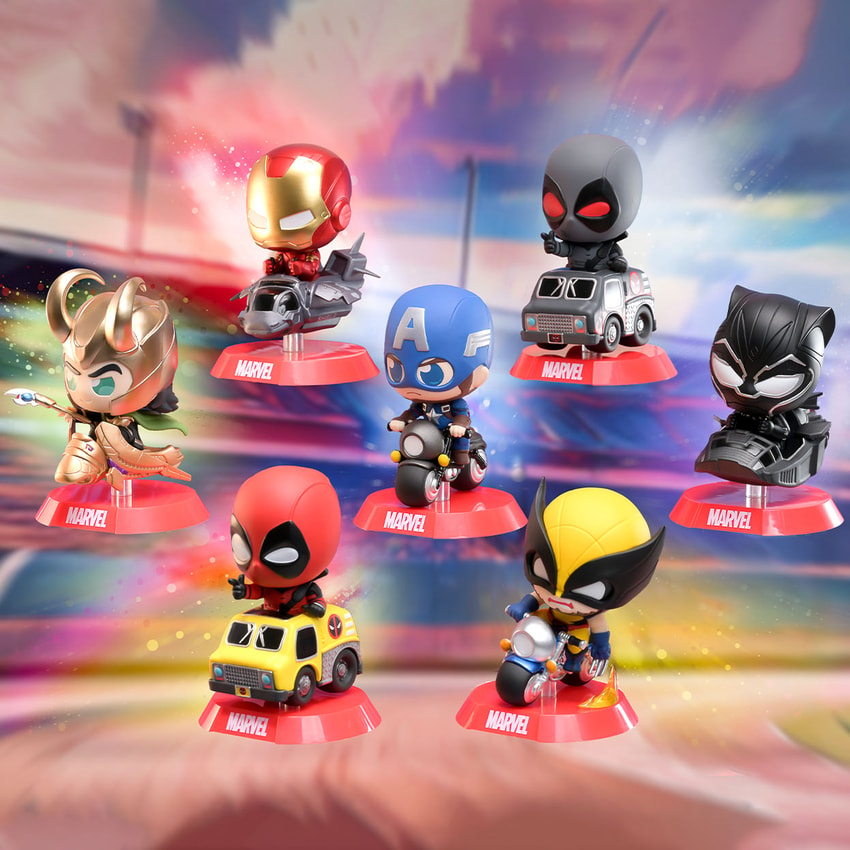 Marvel Marvel Cosbi Rider Bobble-Head Collection Blind Box Set  Collector Edition - Prototype Shown View 1