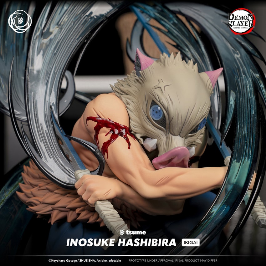 Demon Slayer Inosuke Hashibira Ikigai Statues - Prototype Shown View 3