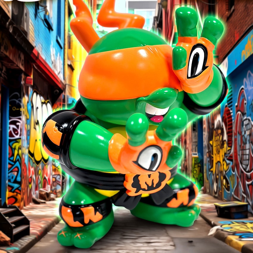 Teenage Mutant Ninja Turtles Michelangelo Vinyl Collectible - Prototype Shown View 3