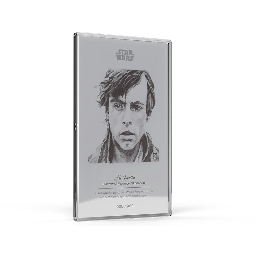Star Wars Luke Skywalker™ Silver Collectible - Prototype Shown View 3