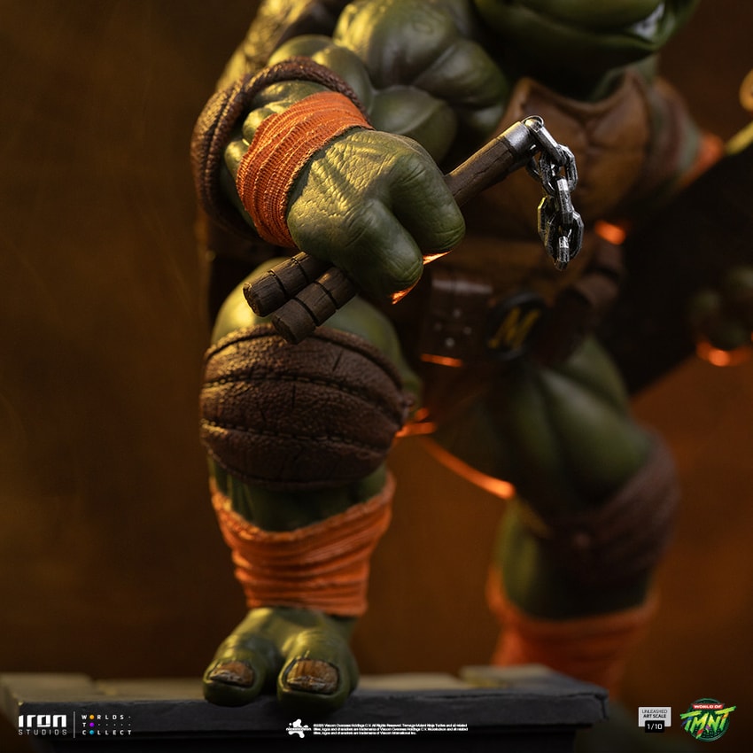 Teenage Mutant Ninja Turtles Michelangelo Unleashed 1:10 Scale Statue - Prototype Shown View 4