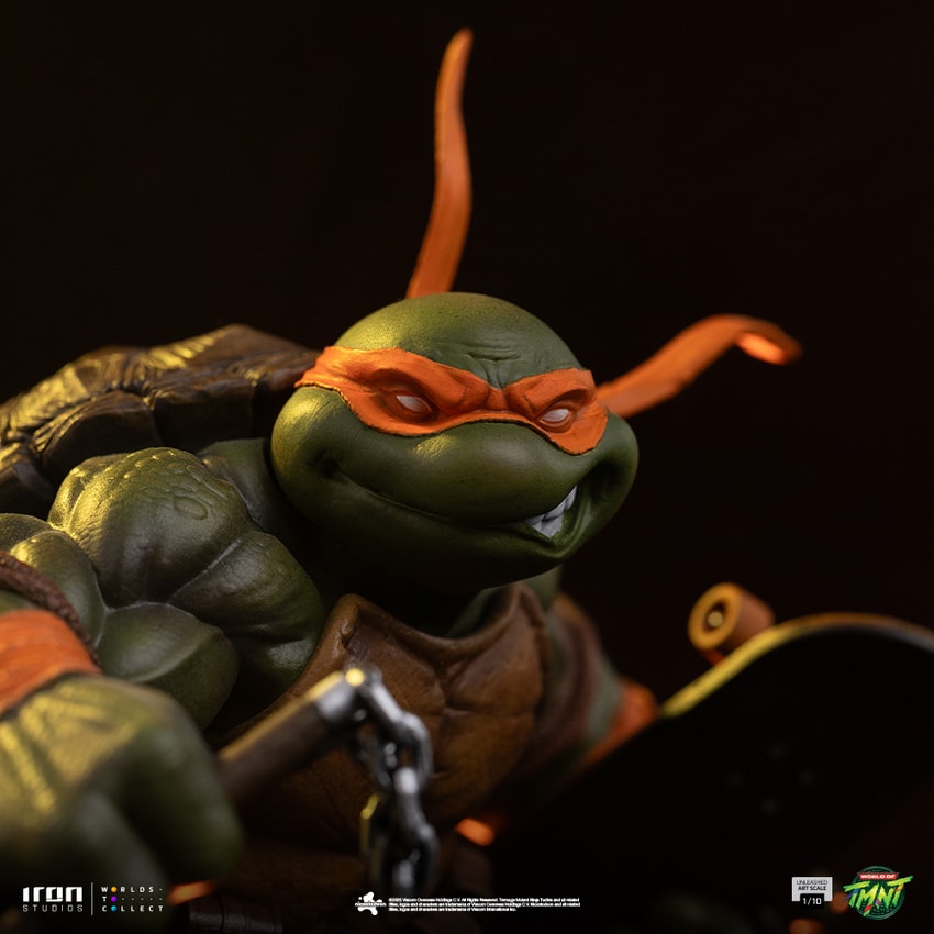 Teenage Mutant Ninja Turtles Michelangelo Unleashed 1:10 Scale Statue - Prototype Shown View 6