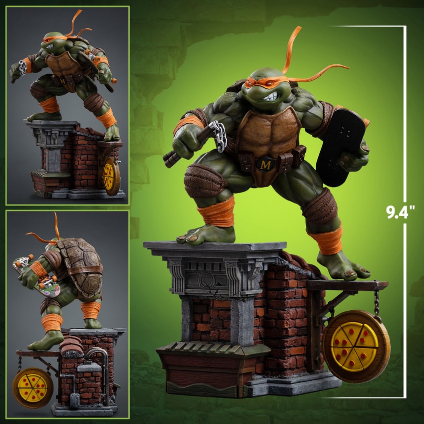 Teenage Mutant Ninja Turtles Michelangelo Unleashed 1:10 Scale Statue - Prototype Shown View 2