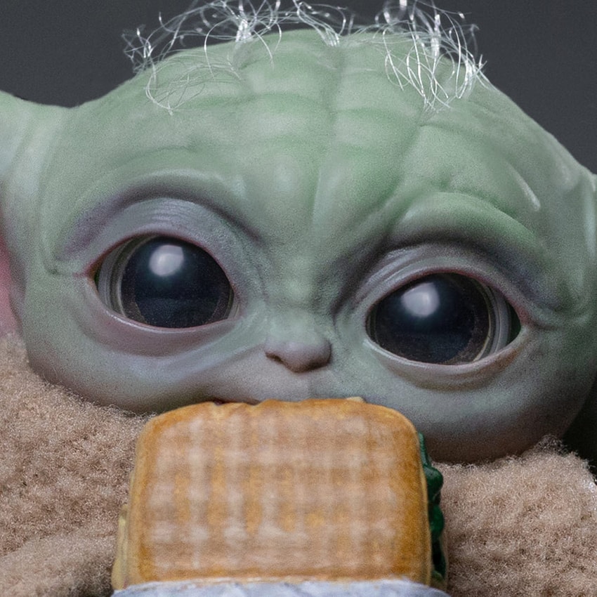 Star Wars Grogu Food Cart Snack Quarter Scale Statue - Prototype Shown View 6