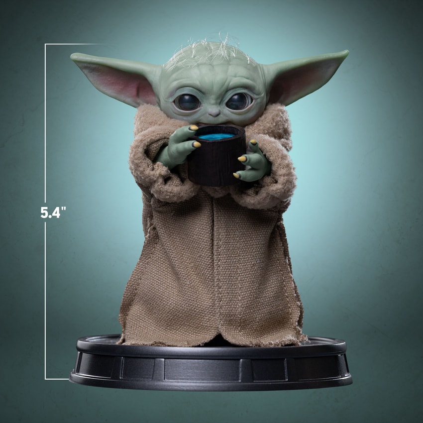 Star Wars Grogu Always Hungry Quarter Scale Statue - Prototype Shown View 2