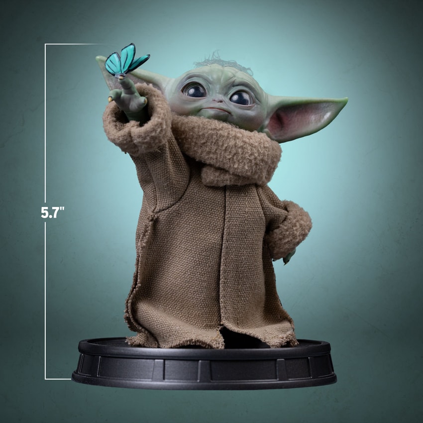 Star Wars Grogu Butterfly Wonder Quarter Scale Statue - Prototype Shown View 2
