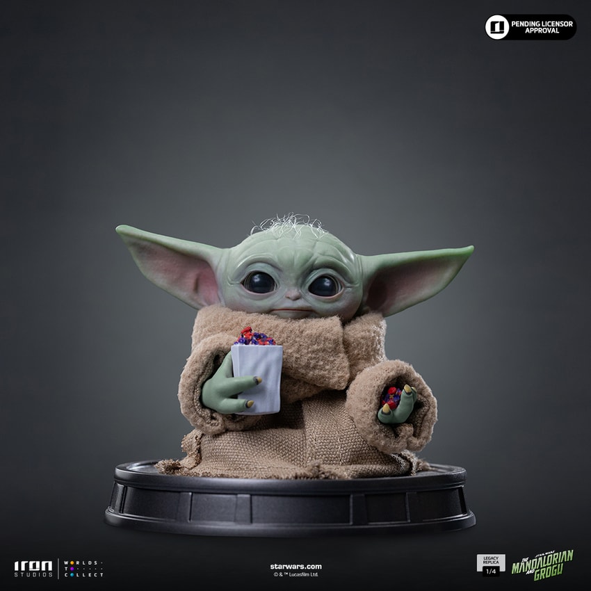 Star Wars Grogu Popcorn Time Quarter Scale Statue - Prototype Shown View 1