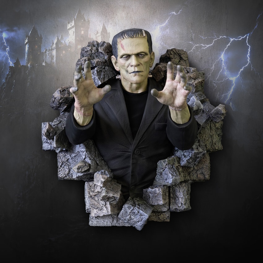 Universal Monsters Frankenstein Wall Sculpture Wall Decor - Prototype Shown View 1