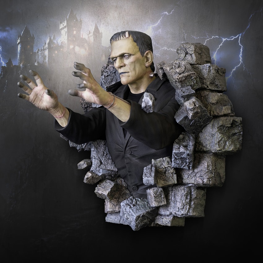 Universal Monsters Frankenstein (Half-Scale) Wall Sculpture Wall Decor - Prototype Shown View 4