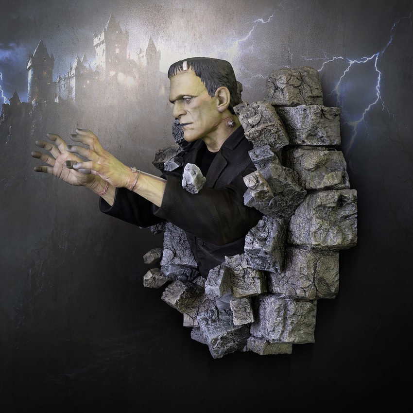 Universal Monsters Frankenstein (Half-Scale) Wall Sculpture Wall Decor - Prototype Shown View 5