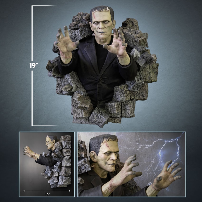 Universal Monsters Frankenstein (Half-Scale) Wall Sculpture Wall Decor - Prototype Shown View 2