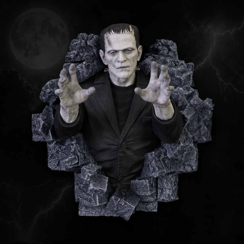 Universal Monsters Frankenstein Wall Sculpture (Classic Horror Edition) Wall Decor - Prototype Shown View 1