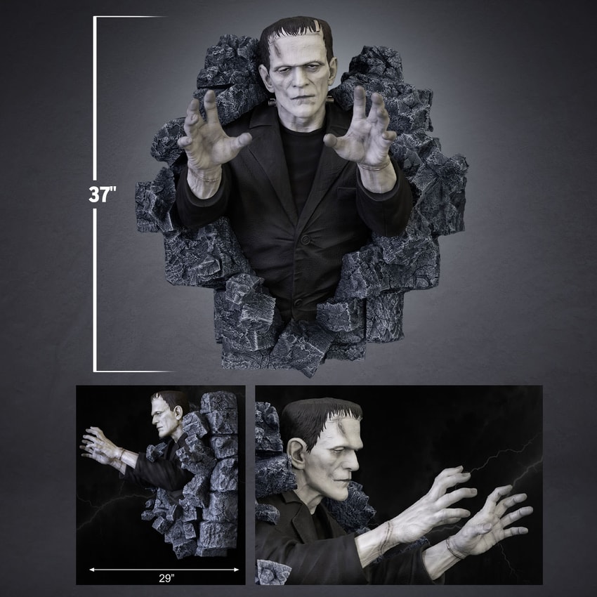 Universal Monsters Frankenstein Wall Sculpture (Classic Horror Edition) Wall Decor - Prototype Shown View 2