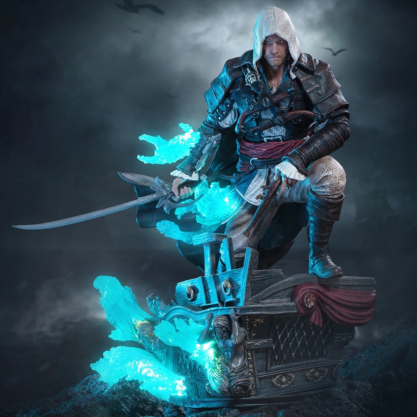 Assassins Creed Animus Edward Statues - Prototype Shown View 1