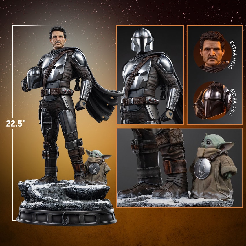 The Mandalorian and Grogu Quarter Scale Statue by Iron Studios