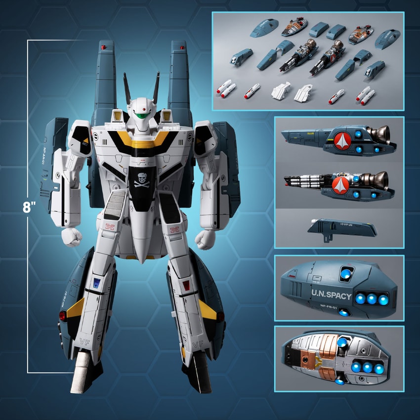 Robotech ROBO-DOU ROBOTECH VF‐1S Super Veritech Set (RICK HUNTER) Action Figure - Prototype Shown View 2