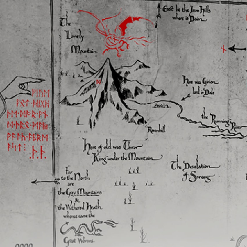 The Lord of the Rings Thorin's Map and Key Silver Collectible - Prototype Shown View 6